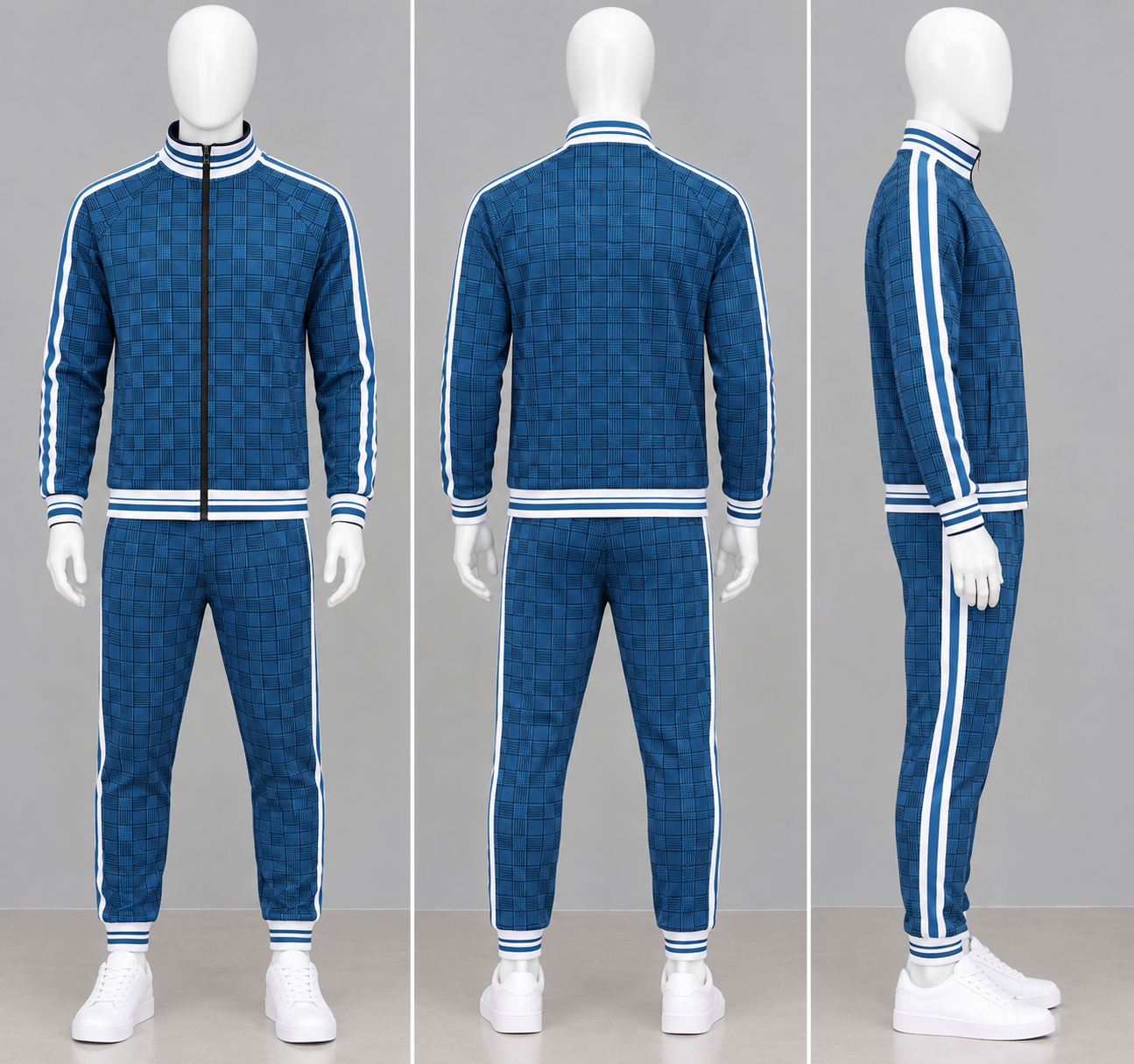 Men's 2 Piece Zip Up Tracksuit Set – Hooded Jacket & Jogger Pants image 3