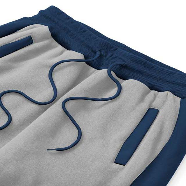 Men’s Navy Blue & Grey Hooded Tracksuit Set – Full Zip Jacket & Jogger Pants image 3