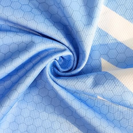 Sky Blue Polyester Soccer Jersey & Shorts Set image 4