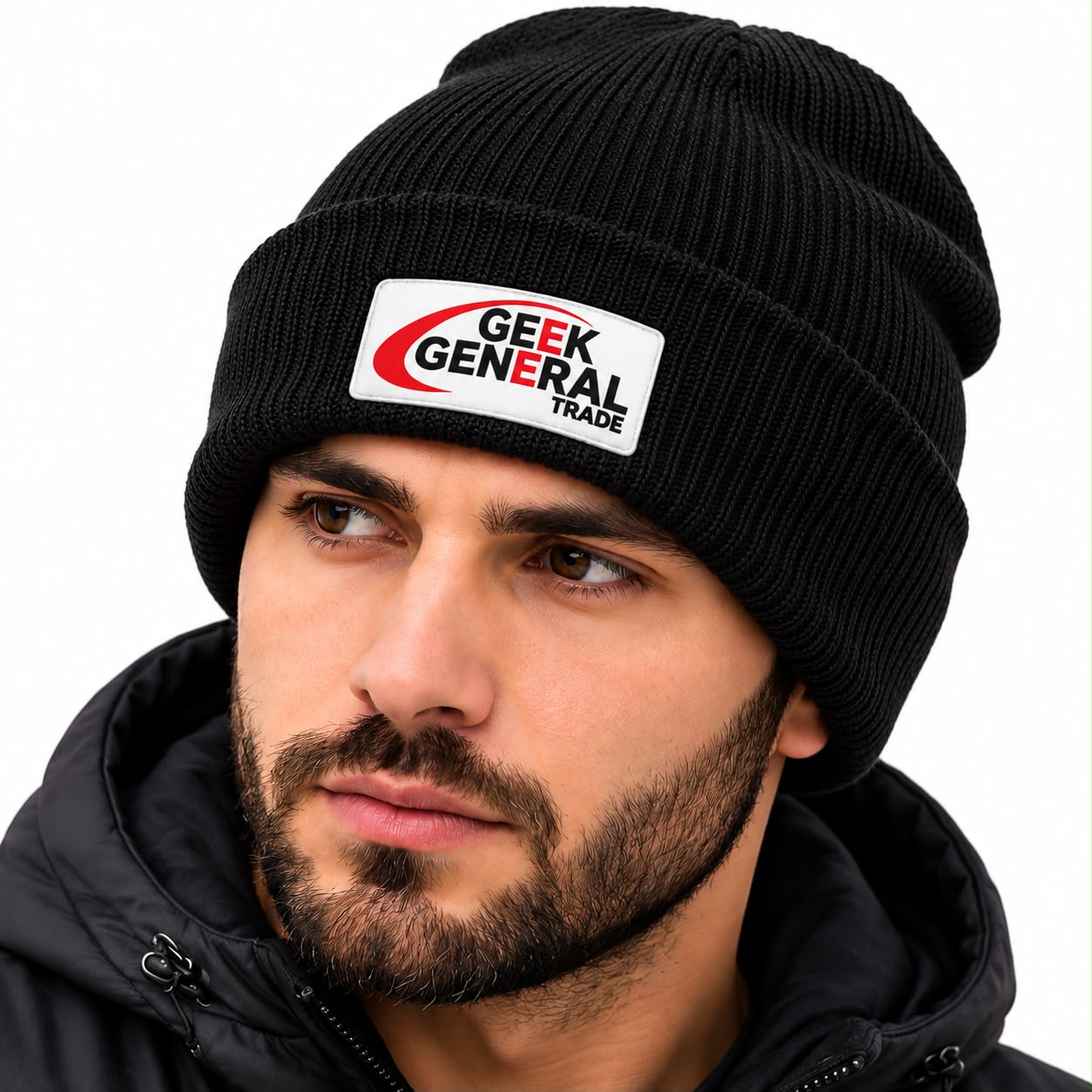 Custom Ribbed Knit Cuffed Beanie Hat image 4