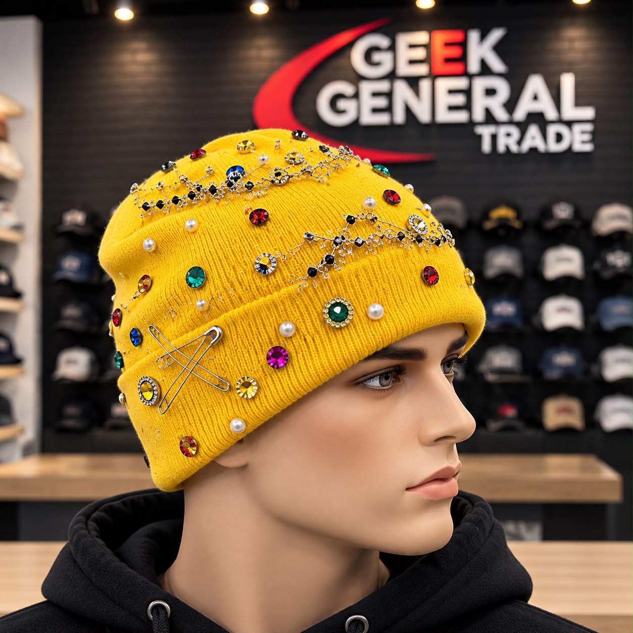 Custom Rhinestone Beanie Hat Custom logo, private label and wholesale bulk beanie image 3