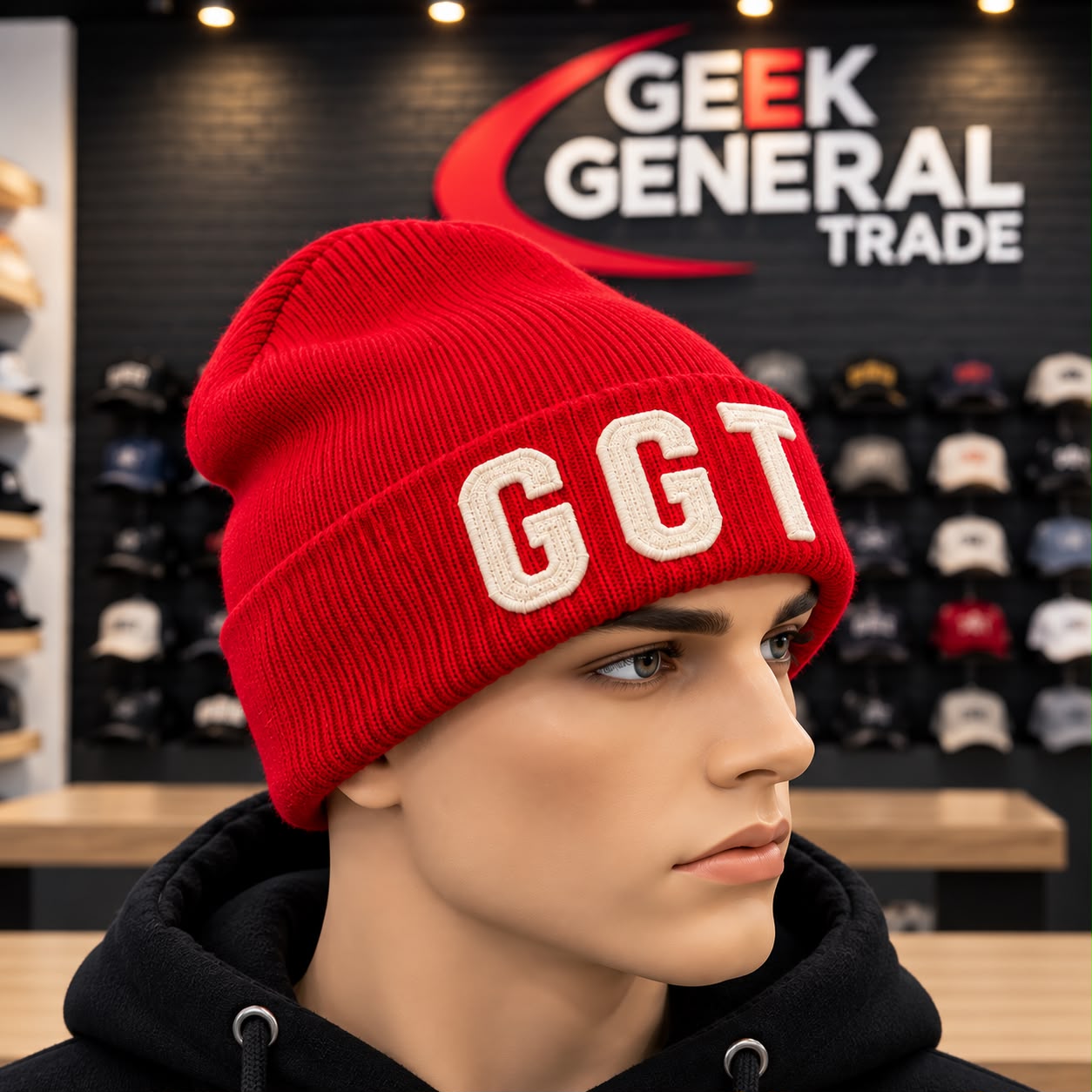 Custom Embroidered Beanie Hat – Premium Ribbed Knit Winter Beanie | Personalized Logo Cuffed Beanie image 2
