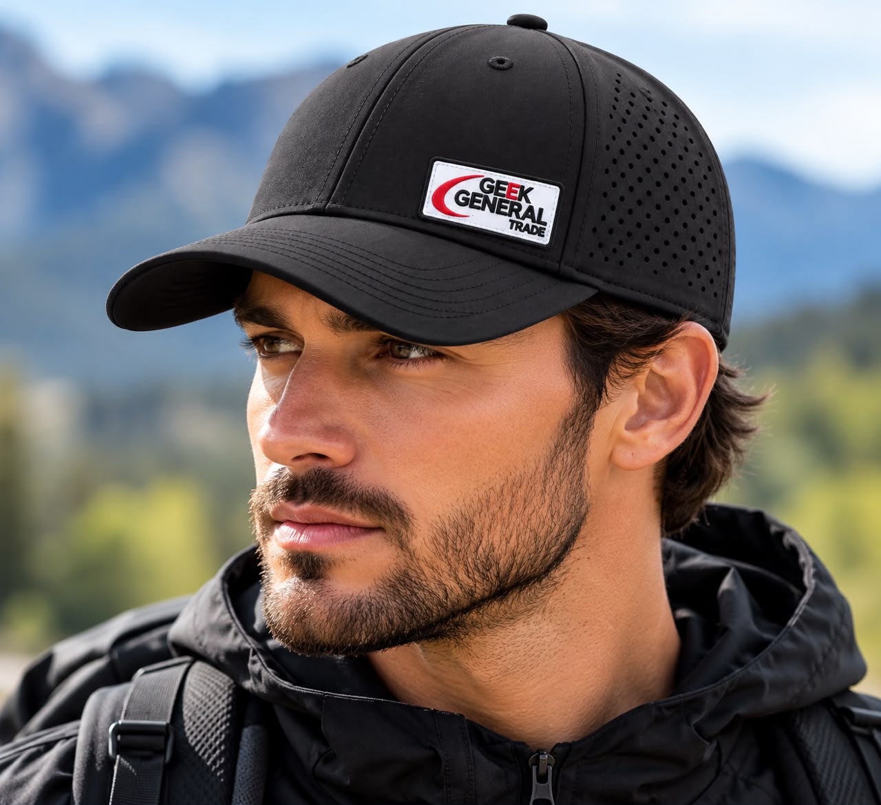 Custom Laser Performance Cap Breathable Snapback Sports Hat image 3
