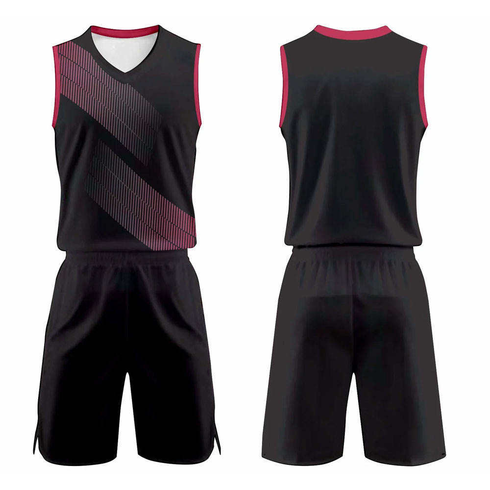 Custom Black & Magenta Volleyball Uniform Set – Sublimated Jersey & Shorts