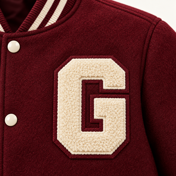 Custom Burgundy Varsity Jacket | Geek General Trade image 4